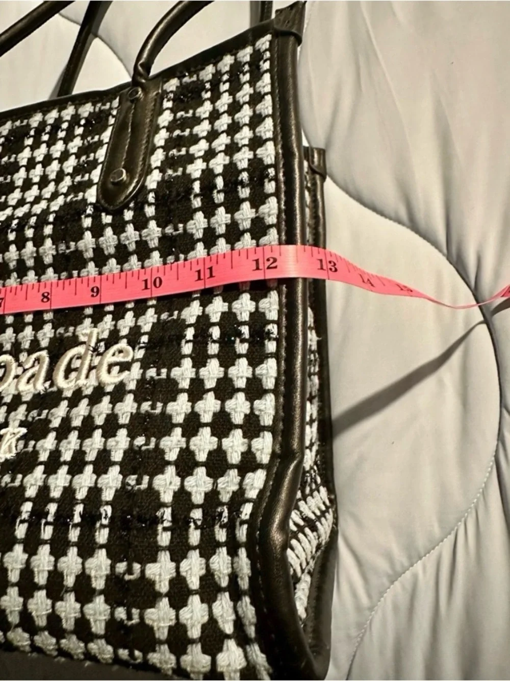 kate spade Black and White Tweed Tote